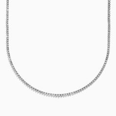 Effy Pave Classica 14K White Gold Diamond Necklace 14k White Gold Diamond Necklace, White Gold Diamond Necklace, Diamond Tennis Necklace, Gold Diamond Necklace, Effy Jewelry, Tennis Necklace, Jewelry Stand, White Stone, White Gold Diamonds