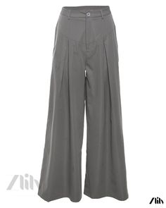 Zlily - Solid Color Loose Fit Casual High-Waisted Wide-Leg Pants in Trendy Fashion Dressmaking, Leg Pants, Wide Leg Pants, Trendy Fashion, High Waist, Wide Leg, Loose Fitting, Solid Color, High Waisted