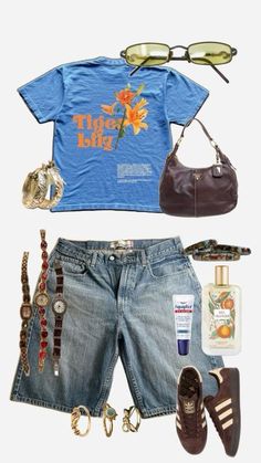 Outfit For Island Vacation, Ecuador Outfit Ideas, Button Up Aesthetic Outfit, Summer Camp Aesthetic Outfits, Camping Fits, Mystic Style