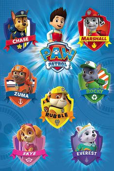 PRICES MAY VARY. TV Show Poster Character Crests / Badges Size: 24" x 36" Ships in sturdy cardboard tube TV Show Poster Paw Patrol Wallpaper, Paw Patrol Room, Imprimibles Paw Patrol, Paw Patrol Rocky, Animated Movie Posters, Pig Character, Paw Patrol Characters, Chase Paw Patrol, Patrol Party