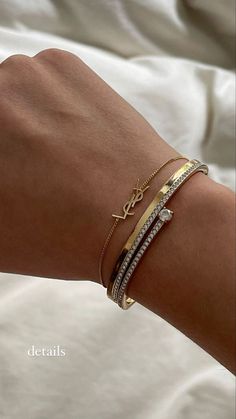 Ysl Bracelet Aesthetic, Daily Jewelry Simple, Rich Jewelry Aesthetic, Ysl Bracelet Gold, Expensive Things Aesthetic, Expensive Clothes Aesthetic, Expensive Jewelry Aesthetic, Classy Jewlery, Expensive Girl Aesthetic