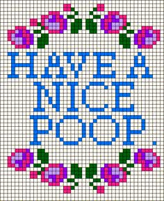 a cross - stitch pattern with the words peace inside out in blue, pink and green