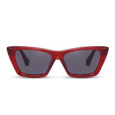 These cool, updated rectangle sunglasses are a twist on a wardrobe classic. Crafted from red, champagne, and grey PC material with grey lenses, the frames are designed in a simple and smooth style, which will never go out of date. Whether worn for the beach, or teamed with fashion clothes, you will reach for these sunglasses time after time.Frame Shape: RectangleFrame Color: RedFrame Material: PlasticLens Color: GreyLens Material: Lens Width: 49 mmBridge Width: 18 mmTemple Length: 137 mmUV Prote Red Rectangular Sunglasses For Summer, Cheap Red Rectangular Sunglasses, Modern Red Rimless Sunglasses, Modern Red Rectangular Sunglasses, Red Square Frame Sunglasses With Polarized Lenses, Red Champagne, Time After Time, Grey Sunglasses, Wardrobe Classic