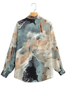 Artistic Vibes: Retro Oil Painting Print Shirt” – Cloth Arlo Artsy Clothing Aesthetic, Tie Dye Long Sleeve Shirt, Artsy Clothing, Artsy Aesthetic, Paint Shirts, Aesthetic Shirts, Women Blouse, Tie Dye Long Sleeve, Blouse Online