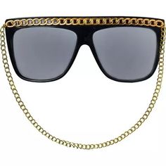 Hip Hop Sunglasses Trendy Gold Chain Glasses Chain For Parties, Trendy Party Glasses Chains With Gold Chain, Party Glasses Chains With Gold Chain, Black Glasses Chains For Summer Parties, Black Glasses Chains For Party In Summer, Gold Tinted Sunglasses For Streetwear, Black Glass Glasses Chain For Parties, Hip Hop Sunglasses, Hip Hop Costumes