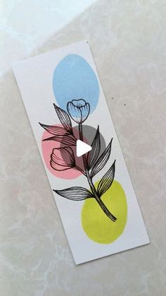 a card with an image of flowers on it