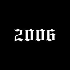 the word 2009 is written in white on a black background, and it appears to be an old style font