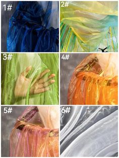 four pictures showing different types of plastic bags