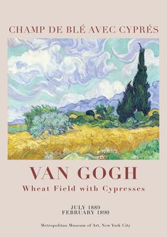 the cover of van gogh's book, what field with cypresses