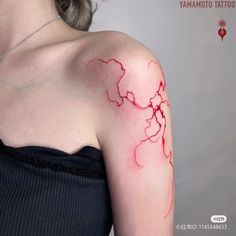 a woman's arm with red ink on it and the map of the world