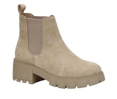 PRICES MAY VARY. Premium Vegan Leather / Suede upper Easy Slip on / off Premium Memory Foam Insole Durable long lasting outsole 2 Inch block heel Stride in fashion and comfort with these chelsea boots. These boots feature soft foam insoles that will keep you comfy throughout your day!