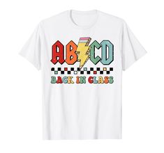 PRICES MAY VARY. ABCD Alphabet Rock and Roll Style make a funny outfit for teacher and student on 1st day of school, first day of school, great gift idea for kindergarten and pre-k teacher and students Grab it for yourself or as a gift for teacher or your kids on 1st day of school. Abcd learning, Rockin 1st grade, kindergarten, pre-k, preschool Lightweight, Classic fit, Double-needle sleeve and bottom hem Rock And Roll Style, Back To School Teachers, Shirts For Teachers, Pre K Teacher, Teacher And Student, School First Day, Rock N Roll Style, Kindergarten Shirts, Rock Outfits