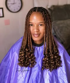 Big Short Braids With Curls, Cool Braided Hairstyles For Long Hair, Short Braids For Black Women With Curls, Simple Braids For Black Women, Short Knotless Box Braids, African Box Braids, Short Knotless Braids, Hairstyles Knotless