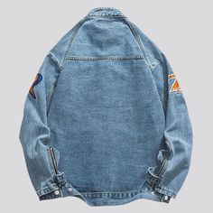 Slay the summer season with our 2023 Spring-Summer Collection oversized denim jacket with patches. This boho style jacket is loaded with unique features that will have you looking your absolute best. From the oversized shape and stitched patches to the buttoned closure. this jacket is sure to turn heads!Distinctive Features: Oversized Fit: Get a look that's both stylish and unfussy with an oversized silhouette that flatters your figure. Embroidered Patches: Get creative with embroidered patches Streetwear Blue Patchwork Denim Jacket, Blue Patchwork Denim Jacket For Streetwear, Patchwork Denim Jacket For Streetwear, Denim Blue Patchwork Jacket For Streetwear, Oversized Long Sleeve Denim Jacket With Patches, Trendy Long Sleeve Denim Jacket With Patches, Trendy Patched Denim Jacket, Trendy Denim Jacket With Patch Pockets, Trendy Patchwork Denim Jacket For Streetwear