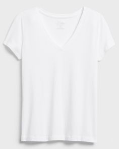 Cotton V-neck T-shirt For Layering, White V-neck T-shirt For Everyday, Relaxed Fit V-neck T-shirt For Layering, Classic V-neck T-shirt For Spring, Classic V-neck Top For Layering, V-neck T-shirt For Layering In Spring, V-neck T-shirt For Summer Layering, Summer V-neck T-shirt For Layering, White V Neck T Shirt