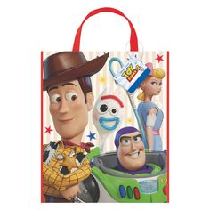 a toy bag with the characters of toy story on it