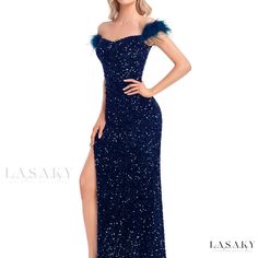 Lasaky - Exquisite Side Slit Sequined Maxi Dress: Elegant Evening Gown for Sophisticated Cocktail Parties - Specially Designed Womens Clothing Evening Dresses Green, Elegant Evening Dresses, Dresses Green, Fishtail Dress, Evening Gowns Elegant, Custom Made Clothing, Green Sequins, Dress Cocktail, Evening Dresses Elegant