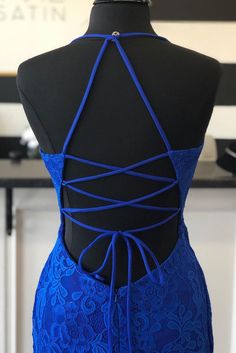 Élégant lacet-up dos sirène royale de bal à longue dentelle bleu royal Blue Long Prom Dresses, Blue Long Prom Dress, Teal Cocktail Dress, Short Red Prom Dresses, Fancy Short Dresses, Prom Dresses Elegant, Prom Dresses Long Lace, Satin Homecoming Dress, Royal Blue Prom Dresses