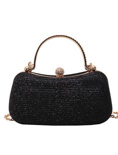 Women's Evening Bag Synthetic Party Bridal Shower Wedding Party Crystals Large Capacity Glamorous Wedding Clutch For Party Season, Rectangular Evening Bag For Weddings And Parties, Festive Party Clutch Bag, Festive Party Clutch, Glamorous Evening Bag For Party, Elegant Black Festive Evening Bag, Glamorous Festive Evening Bag For Formal Occasions, Elegant Clutch For Weddings And Party Season, Formal Festive Handheld Evening Bag