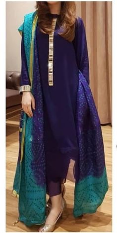 Lavender Combination Outfit, How To Wear Dupatta On Suit, Bandhani Dupatta Suits, Gown Kurti, Velvet Dress Designs, Pakistani Fancy Dresses, Pakistani Dresses Casual, Pakistani Fashion Party Wear, Beautiful Pakistani Dresses