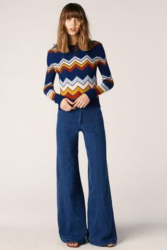 For the sweater obsessed! Stoned Immaculate's favorite vintage find reimagined, the Ziggy. Your favorite bells just found their new mate. Materials: 100% Merino Wool 70s Wool Sweater, Eclectic Style Clothing, Edgy Womens Fashion, 70s Sweater, Teacher Fashion, 1970's Fashion, 70s Inspired Fashion