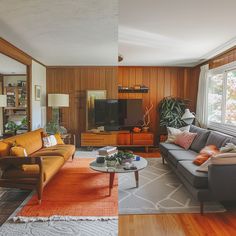 the living room is clean and ready to be used as a den or family room