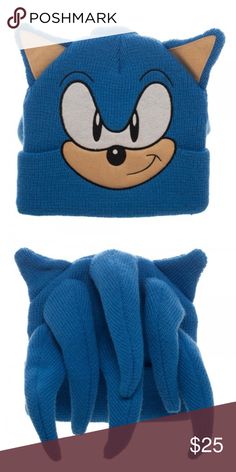 Sonic the Hedgehog Head Face Beanie Hat w/ Quills This is for 1 Sega themed Beanie Hat.  It's like wearing Sonic's head!  This beanie features 3D plush Ears and Quills, with a big face on the front!  Officially Licensed.  Size: One Size Fits Most Age: Intended For Ages 14 and Up Brand: Bioworld - Officially Licensed Year: 2017  Perfect for any fan of Sega or Sonic!  Keep warm in the winter!  Makes a great gift!  CONDITION - New  Check my Posh for more Sega and other awesome Nerdy stuff! Bioworld Sonic The Hedgehog Head, Sonic Costume, Big Face, Wearing A Hat, The Hedgehog, In The Winter, Beanie Hat, Keep Warm, Beanie Hats