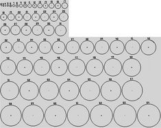 an image of a circle with numbers on it and the number one in each section