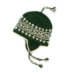 PRICES MAY VARY. Our handmade woolen Sherpa hat is hand knitted in the traditional method from the local home knitters in Nepal, who are experts at staying warm. The hats are made of 100% wool yarn and are knitted very tightly for durability. It has polar fleece lining for extra warmth. Our winter hats are very stylish, warm and durable. The earflaps provide the right protection for your ears. 100% wool lined with Micro fleece. One size fits most average sized heads. Our handmade woolen Sherpa h Sherpa Hat, Unique Beanies, Christmas Beanie, Fleece Hat, Snowflake Pattern, Wool Hat, Polar Fleece, Wool Yarn, Handmade Christmas