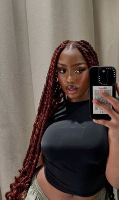 Cool Protective Hairstyles, Colour Braided Hairstyles, Colour Braids For Black Women, Colour 4 Braids, Coloured Braids For Black Women, Tattoo And Meaning, Hair Styles Braids, Styles Braids, Haircuts For Women Over 50