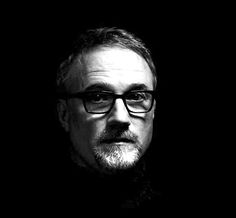 a black and white photo with the words david fincher