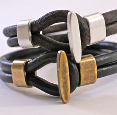 Men's Bracelet Simple Leather Bangle Mens by amyfinedesign Masculine Leather Bracelets For Everyday Use, Manly Jewelry, Masculine Adjustable Leather Bracelet For Everyday, Masculine Adjustable Leather Bracelet, Masculine Brown Leather Bracelet For Everyday, Men’s Braided Leather Bracelet, Mens Leather Jewelry, Masculine Adjustable Braided Leather Bracelet, Monkey Jewelry