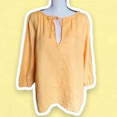 This Marigold Eileen Fisher Blouse Has Been Steamed And Kept Fresh In A Garment Bag Within A Pet & Smoke-Free Home. Perfect For Spring, This Tunic Will Bring A Burst Of Sunshine Into Anyone’s Day, All While Keeping You Cool! Snag Free! Never Worn! Yellow Relaxed Fit Blouse For Vacation, Relaxed Fit Yellow Summer Blouse, Mustard Long Sleeve Vacation Top, Yellow Relaxed Fit Linen Blouse, Mustard Long Sleeve Top For Vacation, Casual Yellow Linen Blouse, Mustard Spring Blouse For Vacation, Mustard Summer Beach Blouse, Mustard Beach Blouse For Summer