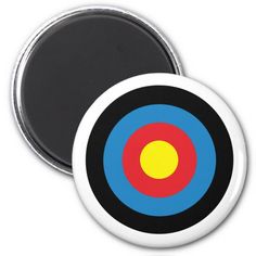 an arrow target on a white background refrigerator magnets