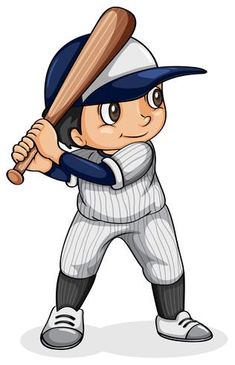 a baseball player holding a bat and ready to hit the ball illustration on white background