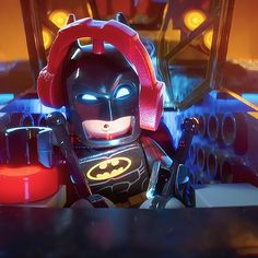 the lego batman movie character is in action