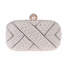 Item Type: Clutch Gender: Women Material: Polyester, Artificial Pearl, Metal Style: Fashion Closure Type: Hasp Size: 19 x 9.5 x 7 cm / 7.48 x 3.74 x 2.76 inch Package Includes: 1 x Pc Pearls Purse, Bridal Handbag, Pearl Clutch, Wedding Handbag, Bridal Handbags, Clutch Bag Wedding, Beaded Evening Bags, Satin Bags, Ladies Clutch