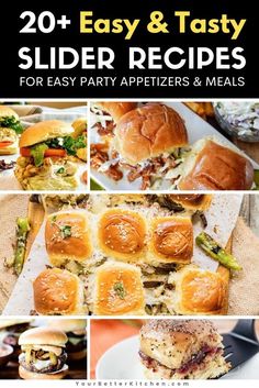 20 easy and tasty slider recipes for party appetizers and meals