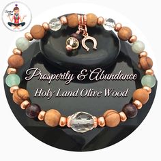 PROSPERITY ABUNDANCE Healing Crystal Reiki Olive Wood Copper Bracelet Abundance Money, Rock Collecting, Attracting Abundance, Yoga Mala, Tuning Fork, Prosperity And Abundance, Crystal Reiki, Copper Rose Gold, Stretch Yoga