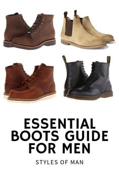 This is your guide to all things men's fashion boots. Everything from casual to rugged, we've got you covered. Get ready for winter with this style guide! #mensfashion #mensboots #mensshoes Mens Outfits With Boots, Mens Outfits Streetwear, Mens Biker Boots, Best Boots For Men, Mustang 1967, Caterpillar Shoes, Best Boots, Mens Fashion Dressy, Rugged Boots