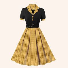 Season:Summer,Spring; Sleeve Length:Short Sleeve; Look After Me:Machine wash,Wet and Dry,Washable; Gender:Women's; What's in the box:Dress; Types:A-Line Dress,Swing Dress,Dress; Style:Retro Vintage,1950s; Occasion:Date; Material:Polyester; Age Group:Adults'; Pattern:Polka Dot; Neckline:Turndown; Listing Date:01/29/2024 Summer Vintage Dress For Retro Events, Summer Retro Vintage Dress For Retro-themed Events, Fitted Vintage Dress For Retro-themed Summer Events, Knee-length Retro Dresses For Vintage Fashion, Retro Knee-length Dresses For Vintage Fashion, Fitted Retro Vintage Dress Knee-length, Fitted Retro Knee-length Vintage Dress, Vintage Knee-length Retro Dresses, Retro Fitted Knee-length Vintage Dress