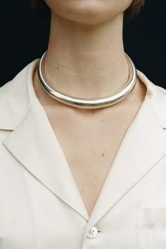 Silver Collar Necklace, Metal Collar, Silver Bodies, Glass Drop Earrings, Sophie Buhai, Vermeil Jewelry, Mode Inspiration, Link Necklace, Star Necklace