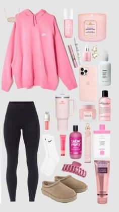 #preppy #pink #skincare #outfitinspo #cutefit #cutefits4u #girlie #fyppp #stanley #pls follow #followforafollow #4u #cutteeee outfit Outfits Leggins, Cute Middle School Outfits, Preppy Outfits For School, Simple Outfits For School, Preppy Inspiration, Preppy Summer Outfits, Trendy Outfits For Teens, Cute Lazy Outfits