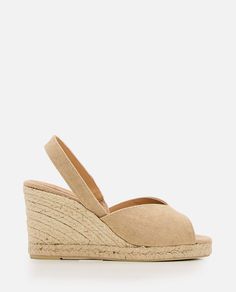 80mm Rope covered wedge heel. Pointed open toe. Cotton canvas upper. Fixed ankle strap. Leather insole. Rubber sole. Color: beige. Composition: 100% Cotton Sneaker Wedge, Gorgeous Bags, Manolo Blahnik, Wedge Heels, Luxury Boutique, Valentino Garavani, Shoe Brands, High Heel Shoes, Open Toe