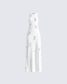 Look simply stunning in this white floral maxi dress ☺️ All mesh, white flower details, plus a double front slit make for the perfect fit that will have you feeling divine all day and night 🤍

Note: Leave little to the imagination -- dress is sheer & undergarments are not included 🤭 White Convertible, White Corset Dress, White Floral Maxi Dress, Red Mini Skirt, Dressy Outfits, Looks Style, Day And Night, Lookbook Outfits, Floral Maxi