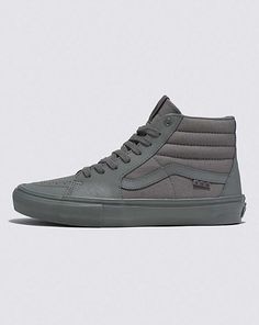 Mono Skate Sk8-Hi Shoe Casual High-top Skate Shoes, High-top Sneakers For Skateboarding, High-top Fade-resistant Skate Shoes For Skateboarding, Black High-top Skate Shoes With Padded Tongue, Vans High-top Skate Shoes For Outdoor, Long Skate, Fantastic Shoes, Skate Wear