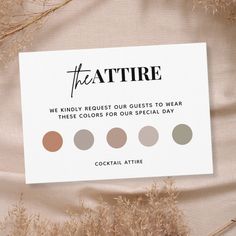 the tattire palette is displayed on top of some dried grass