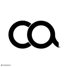 a black and white logo with the letter o