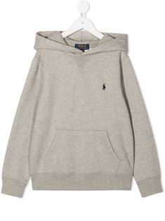 Grey cotton embroidered logo hoodie from RALPH LAUREN KIDS featuring embroidered logo at the chest, classic hood, long sleeves, two side inset pockets and ribbed hem. | Ralph Lauren Kids Embroidered Logo Hoodie Polo Ralph Lauren Hoodie, Polo Ralph Lauren Sweatshirt, Mode Zara, Polo Ralph Lauren Kids, Neue Outfits, Ralph Lauren Kids, Stockholm Fashion, Cute Everyday Outfits, Mode Vintage