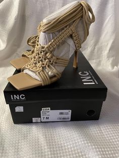 Brand New Inc International Concepts Women's Brayd Lace-Up Dress Sandals Size 7 **Box May Have Some Damage** Laceup Dress, Aesthetic Shoes, Dress Sandals, Inc International Concepts, Size 7, Lace Up, Women Shoes, Sandals, Brand New